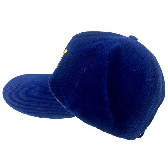 Vintage Michigan Wolverines Corduroy Snapback Rope Hat Embroidered Block M Cap - Picture 2 of 6
